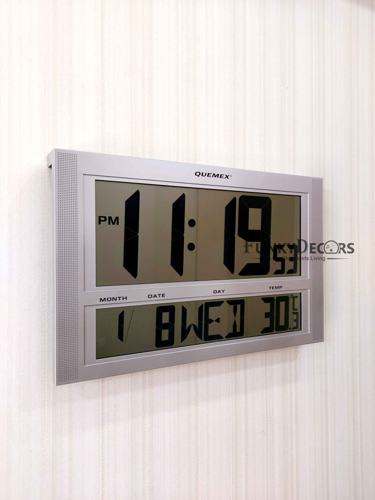Funkytradition Abstract Digital Wall Clock And Table With Day Date