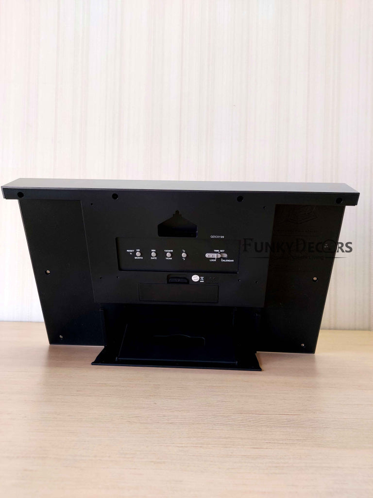 Funkytradition Abstract Digital Wall Clock And Table With Day Date