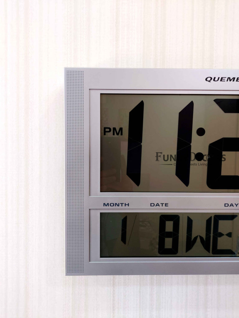 Funkytradition Abstract Digital Wall Clock And Table With Day Date