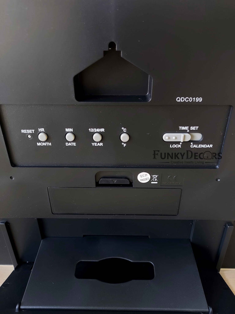 Funkytradition Abstract Digital Wall Clock And Table With Day Date