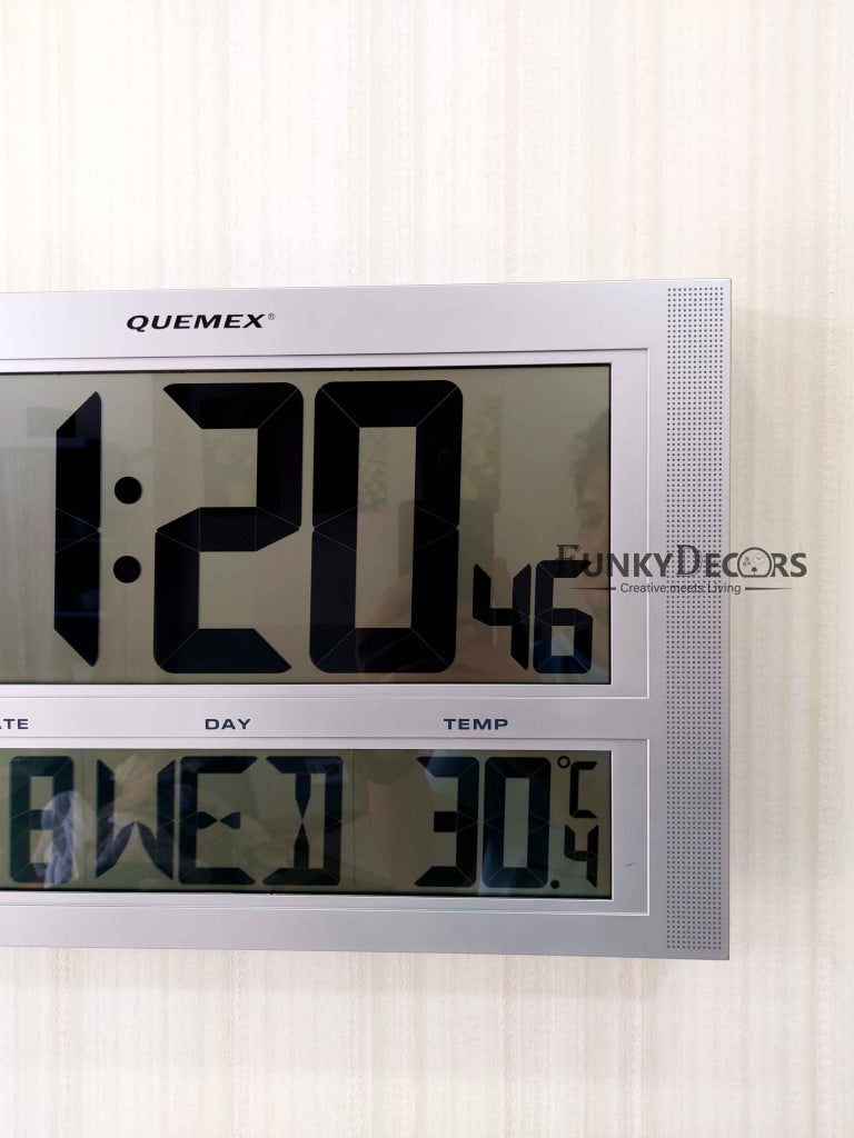 Funkytradition Abstract Digital Wall Clock And Table With Day Date