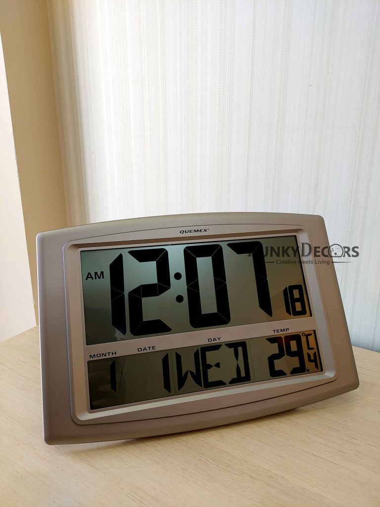 Funkytradition Abstract Digital Wall Clock And Table With Day Date