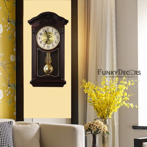 Funkytradition Almirah Design Wall Clock With Pendulum And Sound For Home Office Decor Gifts 52 Cm