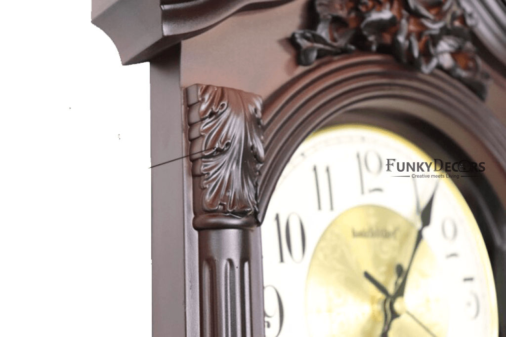 FunkyDecors Almirah Design Wall Clock With Pendulum And Sound For Home Office Decor Gifts 52 Cm