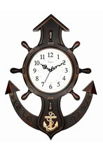 Load image into Gallery viewer, Funkytradition Antique Anchor Rose Wood Color Wall Clock For Home Office Decor And Gifts 70 Cm Tall
