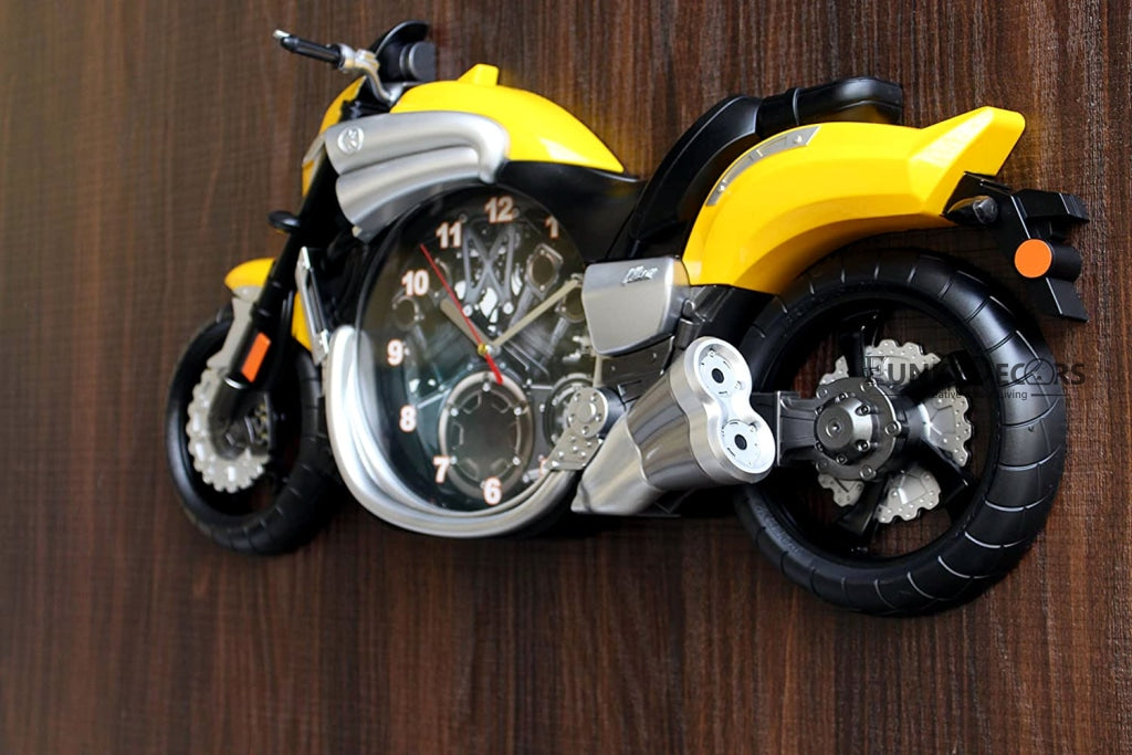 FunkyDecors Attractive Motorcycle Bike Kids Room Wall Clock| Watch | Clock For Home Office Decor