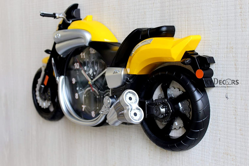 FunkyDecors Attractive Motorcycle Bike Kids Room Wall Clock| Watch | Clock For Home Office Decor