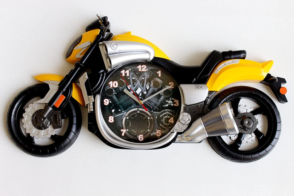 Funkytradition Attractive Motorcycle Bike Kids Room Wall Clock| Watch | Clock For Home Office Decor
