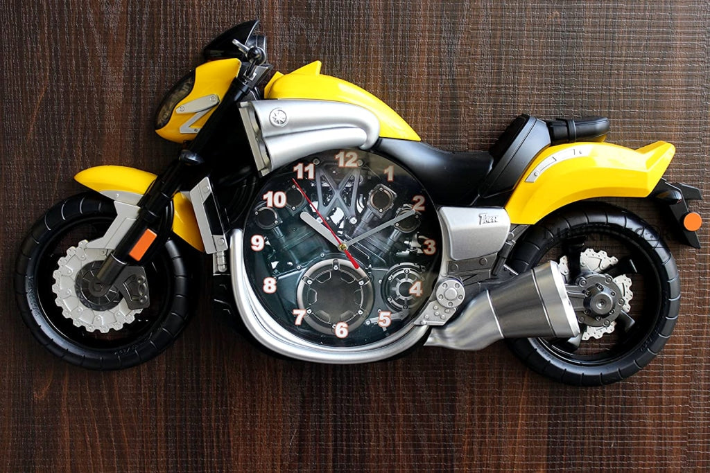 FunkyDecors Attractive Motorcycle Bike Kids Room Wall Clock| Watch | Clock For Home Office Decor
