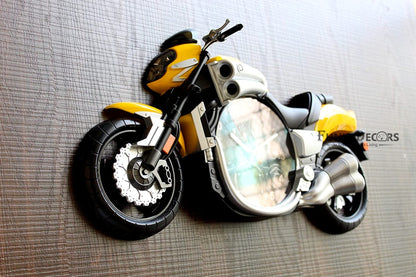 Funkytradition Attractive Motorcycle Bike Kids Room Wall Clock| Watch | Clock For Home Office Decor