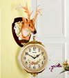 Funkytradition Big Royal Multicolor Dual Hanging Reindeer Wall Clock For Home Office Decor And Gifts