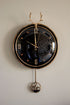 FunkyDecors Black Golden Reindeer Pendulum Wall Clock Watch Decor For Home Office And Gifts 65 Cm