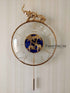 FunkyDecors Blue Minimal Transparent Elephant Pendulum Wall Clock Watch Decor For Home Office And