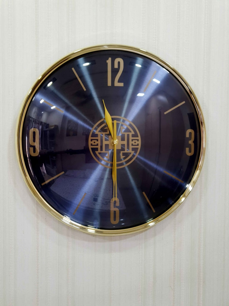 Funkytradition Blue Minimal Wall Clock Watch Decor For Home Office And Gifts 35 Cm Tall Clocks