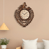 FunkyDecors Brown Beautiful Peacock Wall Clock Watch Decor For Home Office And Gifts 54 Cm Tall