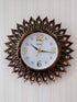 FunkyDecors Brown Sun Shaped Wall Clock Watch Decor For Home Office And Gifts 40 Cm Tall Clocks