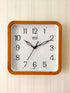 FunkyDecors Brown White Minimal Square Wall Clock Watch Decor For Home Office And Gifts Big