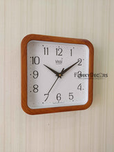 Load image into Gallery viewer, Funkytradition Brown White Minimal Square Wall Clock Watch Decor For Home Office And Gifts Clocks
