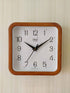 FunkyDecors Brown White Minimal Square Wall Clock Watch Decor For Home Office And Gifts Clocks