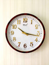 Funkytradition Brown White Minimal Wall Clock Watch Decor For Home Office And Gifts 35 Cm Tall