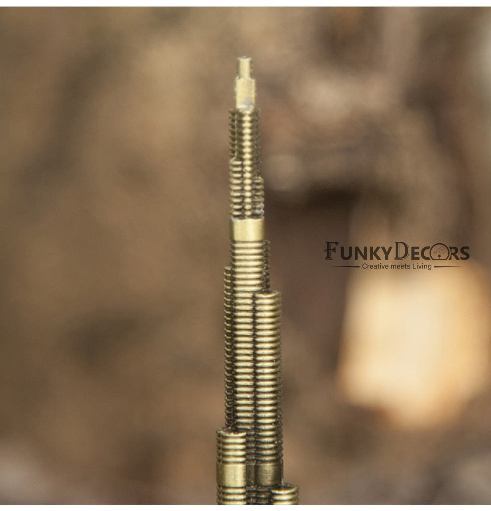 FunkyDecors Burj Khalifa Tallest Building Tower Collectible Statue Metal Showpiece Figurines