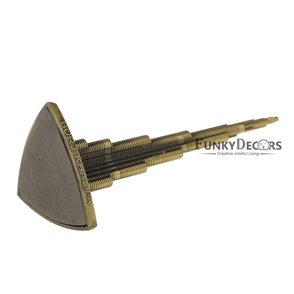 FunkyDecors Burj Khalifa Tallest Building Tower Collectible Statue Metal Showpiece Figurines