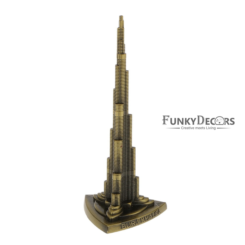 FunkyDecors Burj Khalifa Tallest Building Tower Collectible Statue Metal Showpiece Figurines