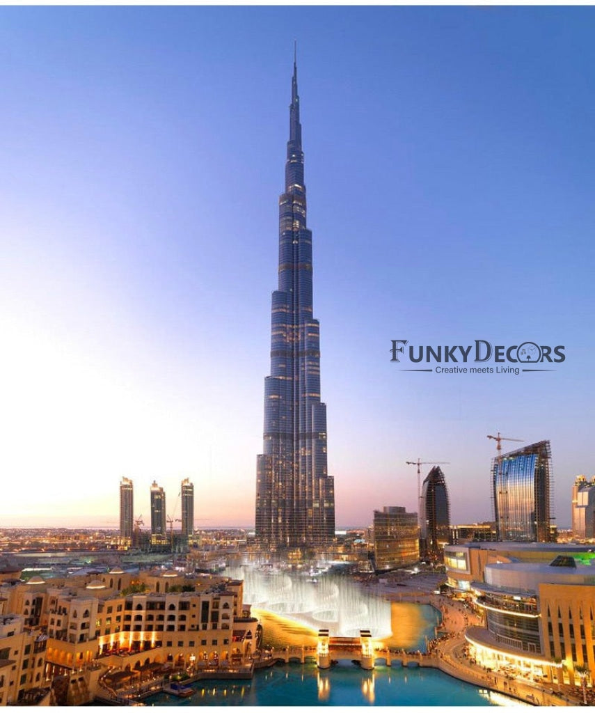 FunkyDecors Burj Khalifa Tallest Building Tower Collectible Statue Metal Showpiece Figurines