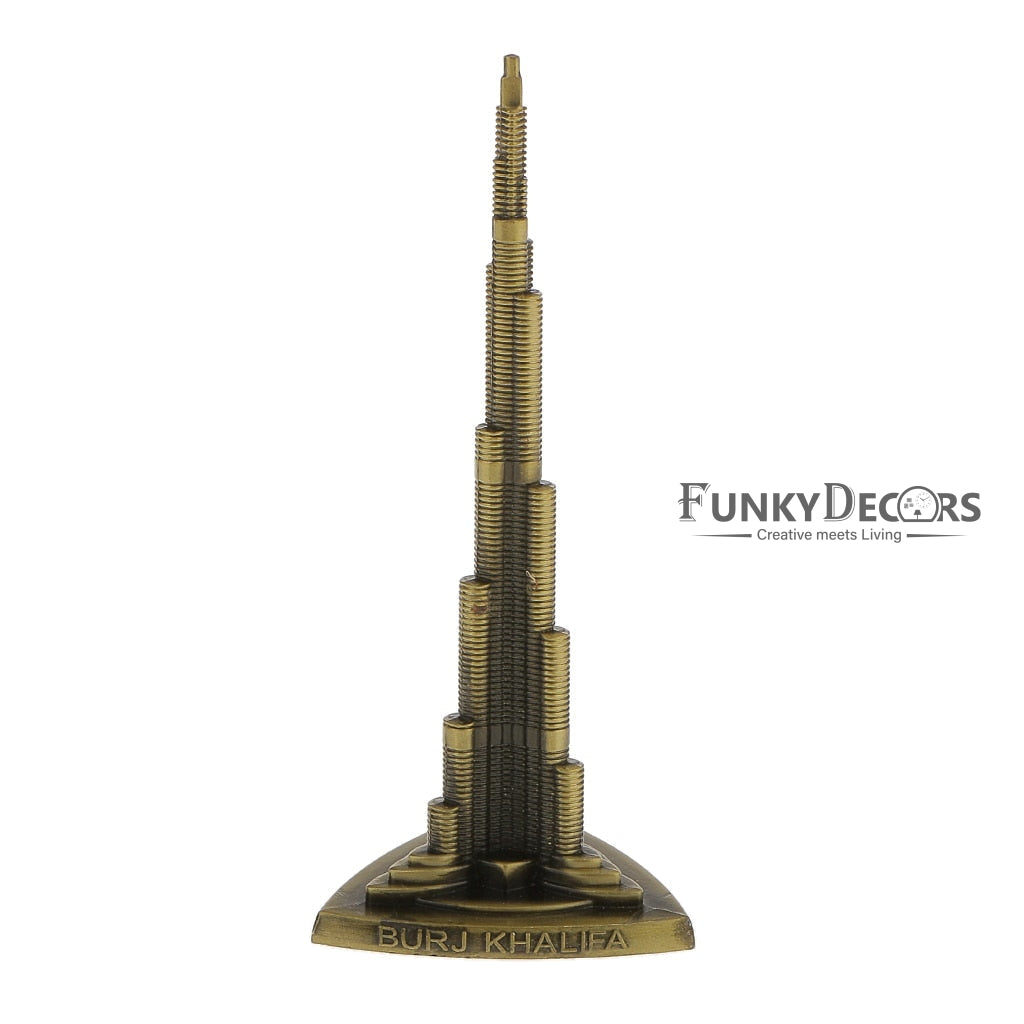 FunkyDecors Burj Khalifa Tallest Building Tower Collectible Statue Metal Showpiece Figurines