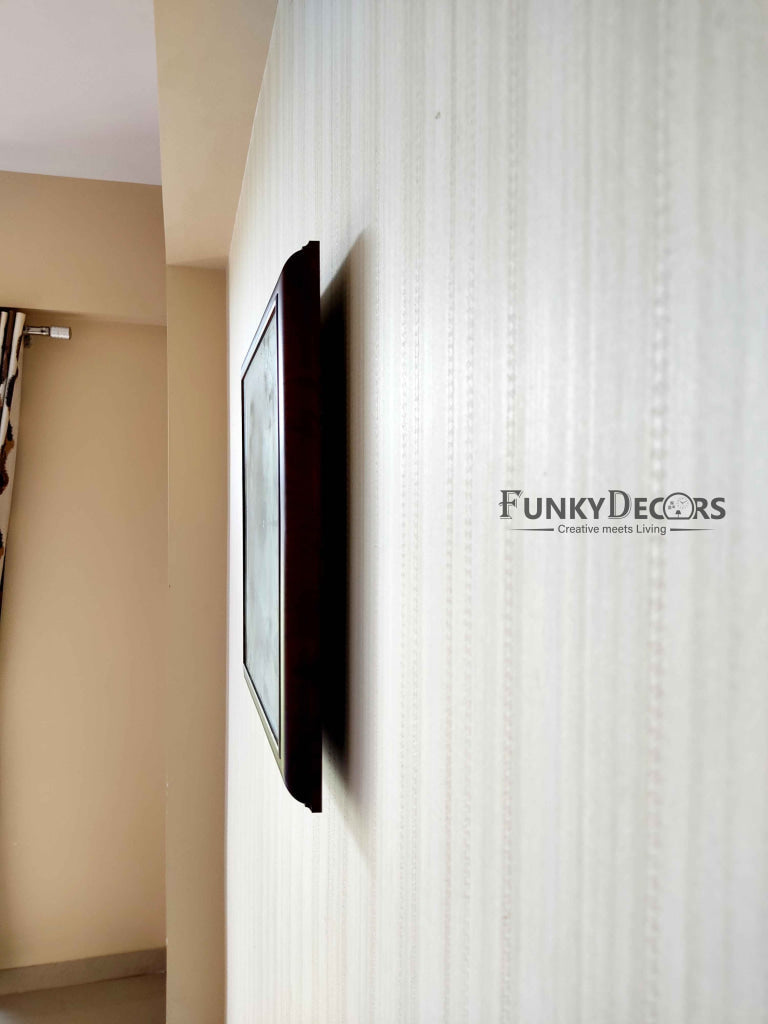 FunkyDecors Classic Brown Square Wall Clock Watch Decor For Home Office And Gifts 35 Cm Tall