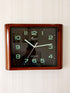 FunkyDecors Classic Wooden Design Brown Square Wall Clock Watch Decor For Home Office And Gifts