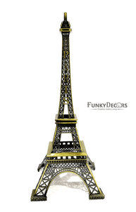 Funkytradition Combo Set Of 2 Eiffel Tower Statue Metal Showpiece | Birthday Anniversary Gift And