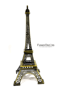 Funkytradition Combo Set Of 2 Eiffel Tower Statue Metal Showpiece | Birthday Anniversary Gift And