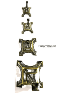 Funkytradition Combo Set Of 3 Eiffel Tower Statue Metal Showpiece | Birthday Anniversary Gift And