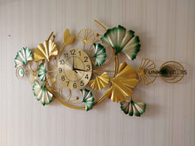 Load image into Gallery viewer, Funkytradition Creative Luxury Decoration Multicolor Horizontal Flower Bird Wall Clock Watch Decor

