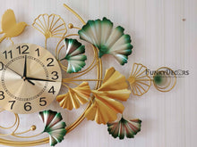 Load image into Gallery viewer, Funkytradition Creative Luxury Decoration Multicolor Horizontal Flower Bird Wall Clock Watch Decor
