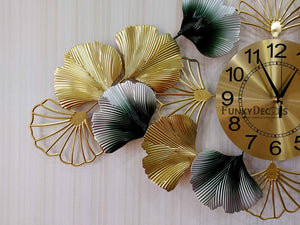 Funkytradition Creative Luxury Decoration Multicolor Horizontal Flower Wall Clock Watch Decor For