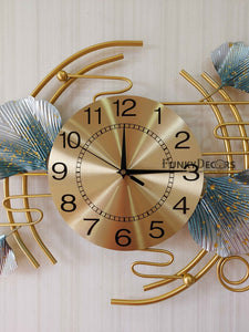 Funkytradition Creative Luxury Decoration Multicolor Horizontal Flower Wall Clock Watch Decor For