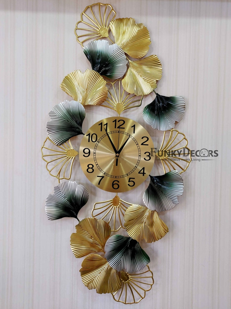 Funkytradition Creative Luxury Decoration Multicolor Vertical Flower Wall Clock Watch Decor For Home