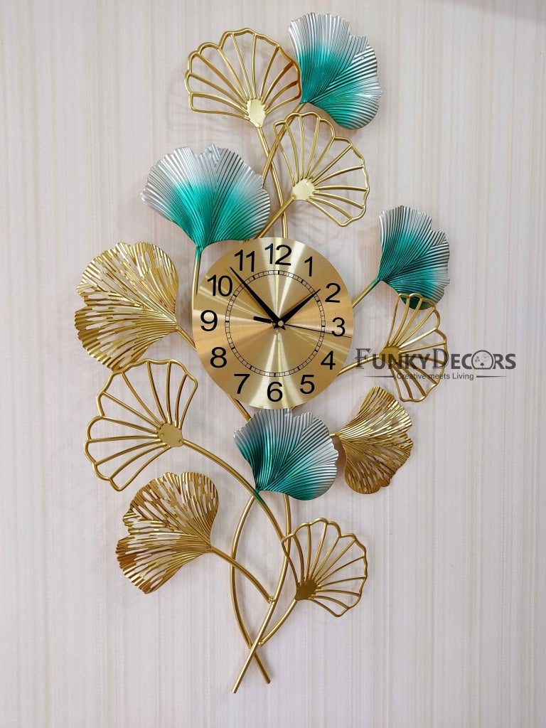 Funkytradition Creative Luxury Decoration Multicolor Vertical Flower Wall Clock Watch Decor For Home