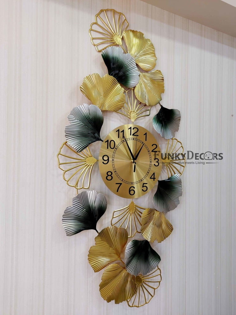 FunkyDecors Creative Luxury Decoration Multicolor Vertical Flower Wall Clock Watch Decor For Home
