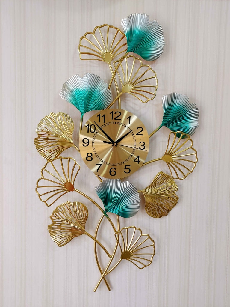Funkytradition Creative Luxury Decoration Multicolor Vertical Flower Wall Clock Watch Decor For Home