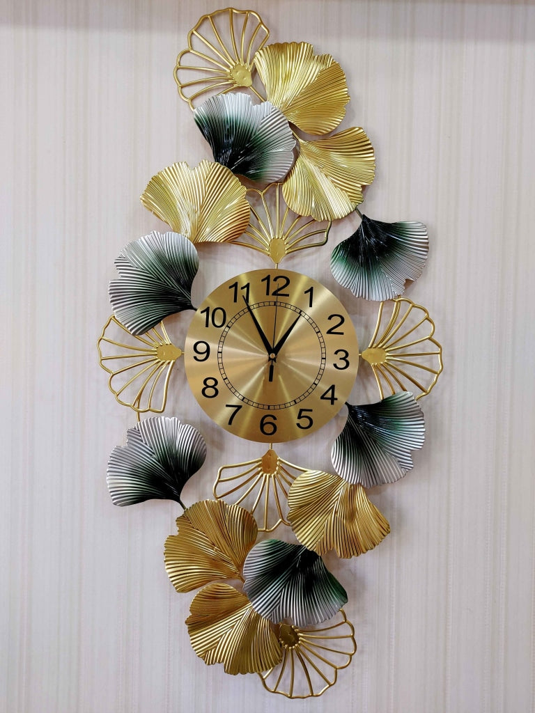 Funkytradition Creative Luxury Decoration Multicolor Vertical Flower Wall Clock Watch Decor For Home