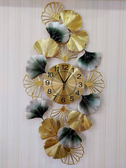 Funkytradition Creative Luxury Decoration Multicolor Vertical Flower Wall Clock Watch Decor For Home