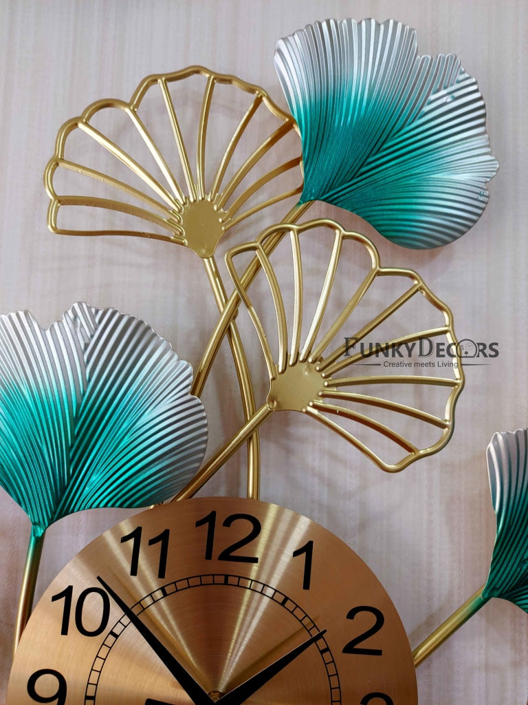 Funkytradition Creative Luxury Decoration Multicolor Vertical Flower Wall Clock Watch Decor For Home
