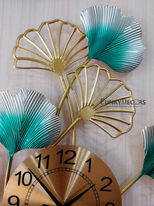 Funkytradition Creative Luxury Decoration Multicolor Vertical Flower Wall Clock Watch Decor For Home