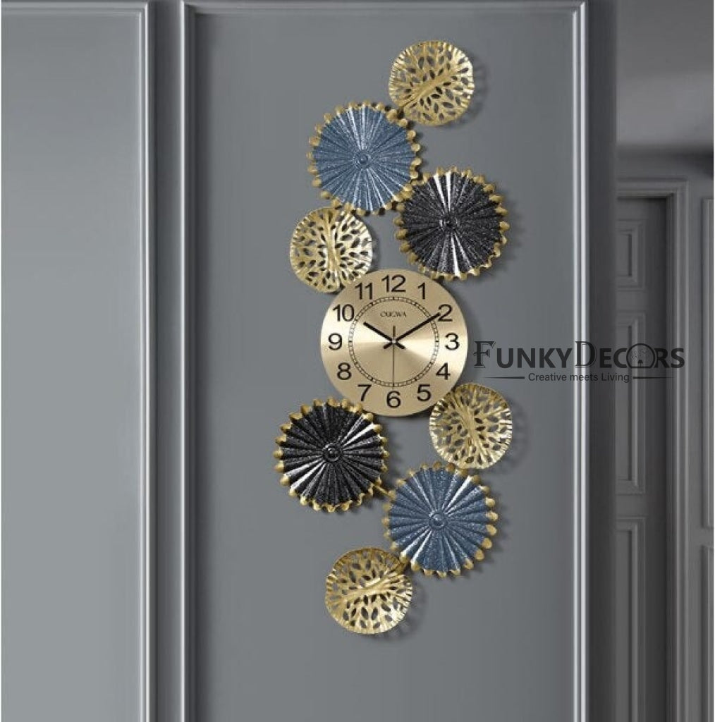 FunkyDecors Creative Luxury Decoration Multicolor Vertical Wall Clock Watch Decor For Home Office