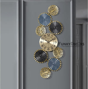 Funkytradition Creative Luxury Decoration Multicolor Vertical Wall Clock Watch Decor For Home Office