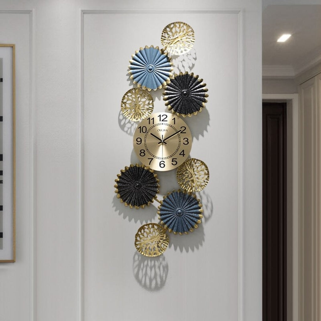 FunkyDecors Creative Luxury Decoration Multicolor Vertical Wall Clock Watch Decor For Home Office