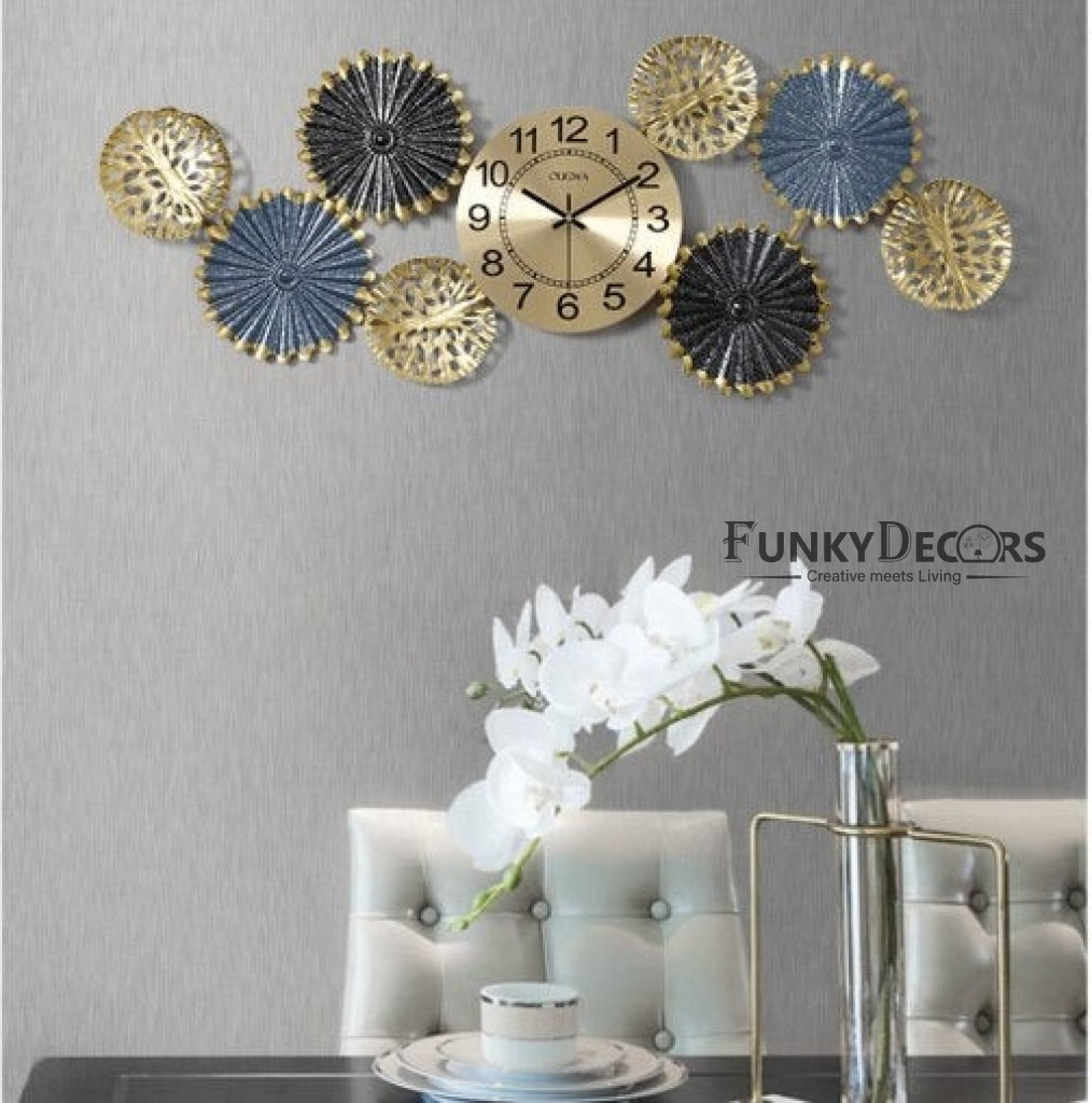 Funkytradition Creative Luxury Decoration Multicolor Vertical Wall Clock Watch Decor For Home Office